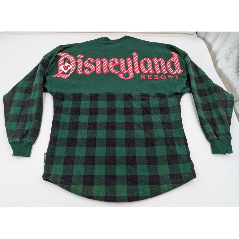 2020 Disneyland Resort Holiday Green Plaid Candy Cane Christmas Spirit XS Jersey